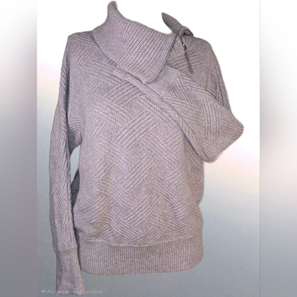 White House Black Market Lilac Cowl Neck Sweater